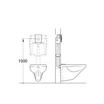 Clapeta de actionare WC Grohe Skate Cosmopolitan hard graphite cu dubla comanda pentru rezervor incastrat
