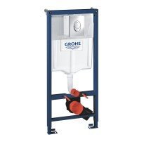 Rezervor cu cadru incastrat pentru WC Grohe Rapid SL 3 in 1, sistem de prindere inclus + clapeta Skate Air, crom lucios