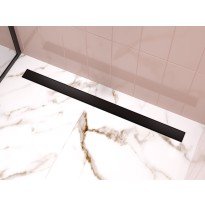 Rigola dus liniara Ferro Super Slim Pro OLSP1-60-BL, cu sifon, inox si plastic, ø 40 mm, 60 cm