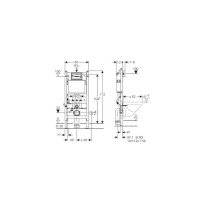 Rezervor incastrat WC Geberit Duofix cu set fixare si clapeta crom Delta20