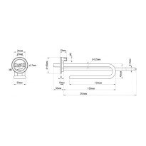 Rezistenta electrica Ferroli 1500W E-GLASSTECH VBO50, VBO80, VBO100, HI-THERM