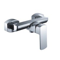 Baterie dus Gehler Quadrat cromat 9292592C cu accesorii (para de dus mobila, furtun flexibil, agatatoare de dus)