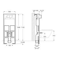 Bazin incastrat pentru WC Roca Duplo A890090020