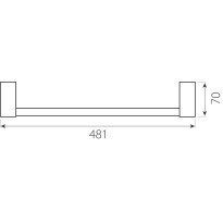 Suport prosop baie Ferro Audrey 450 mm crom