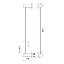 Suport prosop baie Ferro Smile 600 mm crom
