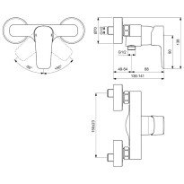 Baterie dus Ideal Standard Ceraplan III B0716AA