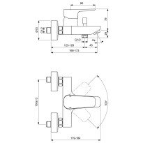 Baterie cada - dus Ideal Standard Ceraplan III B0718AA
