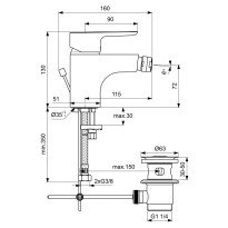 Baterie bideu Ideal Standard Ceraplan III B0897AA