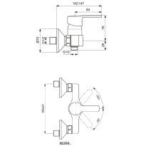 Baterie dus Ideal Standard IdealStream B1266AA crom