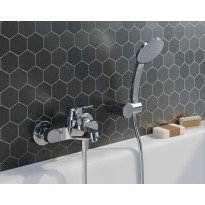 Baterie cada - dus Ideal Standard Ceraflex B1722AA cu para, furtun si agatatoare de dus