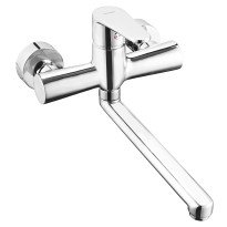 Baterie lavoar Ferro Algeo cu pipa 22 cm crom