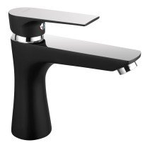 Baterie lavoar Ferro Square negru crom