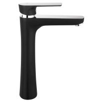 Baterie lavoar Ferro Square pentru lavoar inalt negru crom