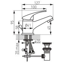 Baterie lavoar Ferro Basic