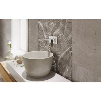 Baterie lavoar Ferro Adore incastrata cu pipa 19 cm alb crom