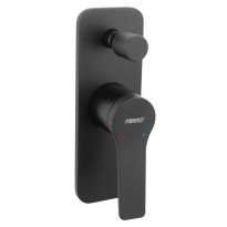 Baterie cada - dus Ferro Stratos incastrata, negru, de perete BSC7PBL