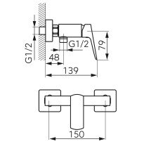Baterie dus Ferro Verdeline de perete, auriu BVI7VLG