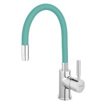 Baterie bucatarie Ferro Zumba cu pipa flexibila menta BZA4M