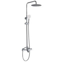 Coloana de dus Birken cu baterie monocomanda si para rotunda reglabila pe inaltime