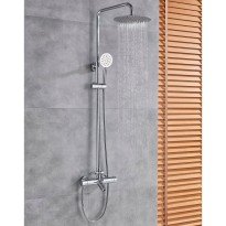 Coloana de dus Birken cu baterie monocomanda si para rotunda reglabila pe inaltime