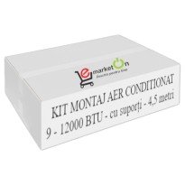 Kit complet 4,5 metri montaj aer condiționat 9000 - 12000 BTU, țeavă 1/4 - 3/8 - cu suporți