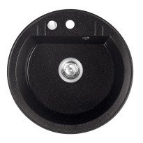 Chiuveta compozit Ferro Mezzo II rotunda 51 cm grafit lucios