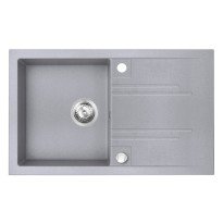 Chiuveta compozit Ferro Mezzo II reversibila 78x48 cm gri