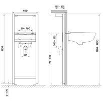 Cadru incastrabil lavoar Cersanit K97-063
