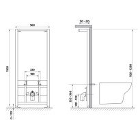 Cadru incastrabil bideu CERSANIT K97-065