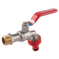 Robinet cu bila Ferro F-Comfort dublu serviciu 1/2, cu racord rapid din plastic KCPN1