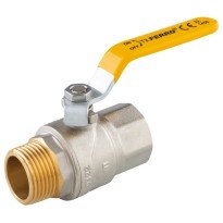 Robinet gaz cu bila Ferro KGN 1 1/4" interior-exterior cu maneta