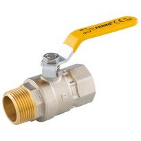 Robinet gaz cu bila Ferro KGS 3/4 interior-exterior cu maneta