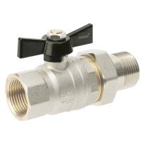 Robinet de trecere apa cu bila Ferro Herkules G1 cu olandez KSH3