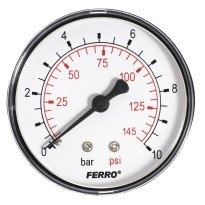 Manometru axial Ferro M6310A, 63 mm, 1/4", 0-10 bar