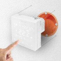 Termostat in doza Auraton Pictor DS BLACK programabil, negru