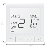 Termostat ambient Salus Quantum WQ610 cu fir, neprogramabil, montaj in doza, 5 ani garantie