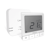 Termostat ambient Salus Quantum SQ610RF fara fir, compatibil cu sistemul IT600 smart Home - alb, 5 ani garantie