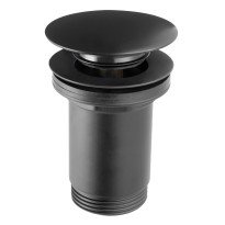 Ventil lavoar Ferro S285B-BL-B click clack, alama, negru, diametru 1 1/4
