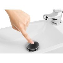 Ventil lavoar Ferro S287PP-B, click-clack, polipropilena, crom, diametru 1 1/4