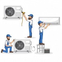 Montaj aer condiționat tip split 24000 BTU pentru aparate cu kit frigorific furnizat de producător sau achiziționat separat