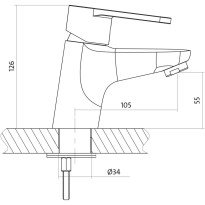Baterie lavoar Cersanit Ceri S951-040