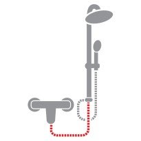 Furtun de dus flexibil Ferro crom 50 cm
