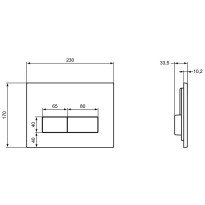 Clapeta de actionare WC Ideal Standard Eco Systems alb