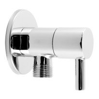 Robinet coltar cu cartus Ferro Rotondo 1/2 x 1/2 si maneta metalica