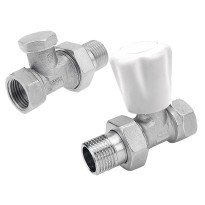 Set robineti radiator tur/retur, drepti 1/2 Ferro ZGB01