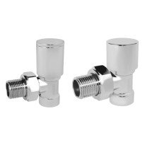 Set robineti radiator decorativi tur/retur coltari, crom Ferro ZGB31CR