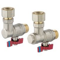 Set robineti coltar de trecere cu bila Ferro pentru centrale termice sistem ZK1F20