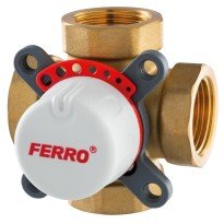 Vana de amestec cu patru cai Ferro DN 25, 1" ZMV42