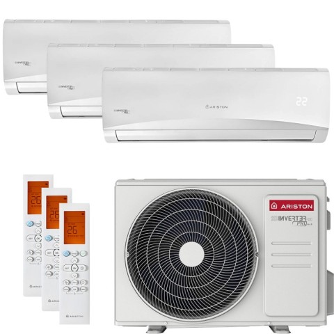 Aer conditionat multi-split Ariston Prios 80 M 28-3 28000 BTU R32 WIFI A++ / A+, Ultra Silent, 3 ani garantie, 2 x 9000 BTU + 12000 BTU