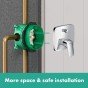 Baterie cada - dus incastrata Hansgrohe Logis patrata crom lucios